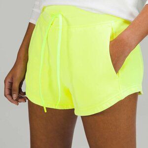Lululemon Inner Glow High-Rise Short 3" Inseam Woman's Size 12 Neon Yellow